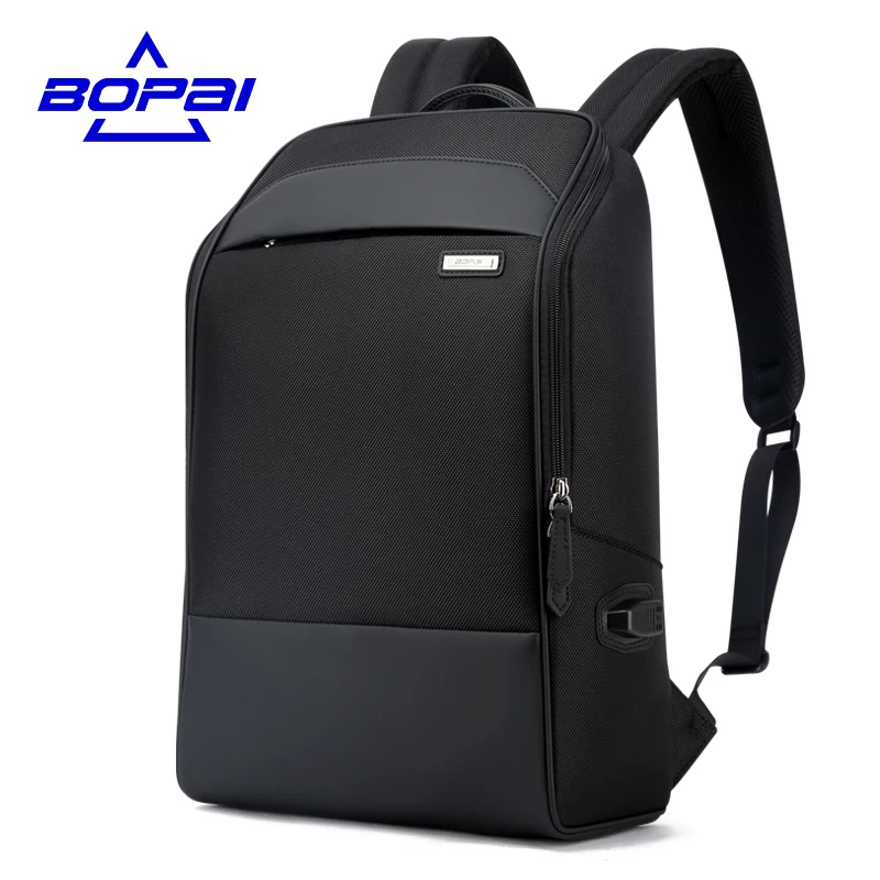 BOPAI Casual Business Men's Backpack for Travelling 15.6 Inch Waterproof USB Charging Laptop Backpack Cool Students School Bag