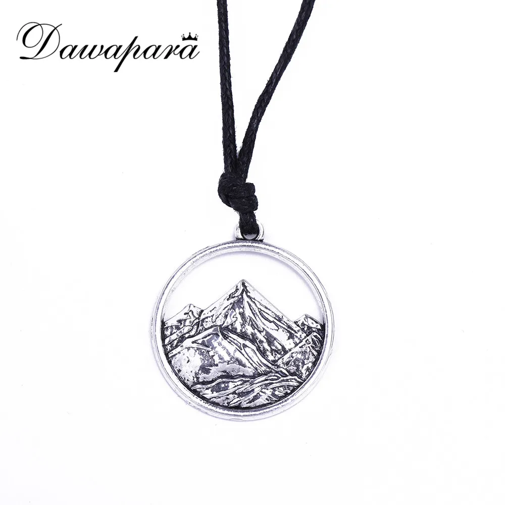 

Dawapara Mountain Pendant Necklace Antique Silver Or Gold color Trending 2018 Man Jewelry