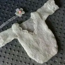 Мохер комбидресс v-образным вырезом и Heaband новорожденных девочек с длинными рукавами подгузники для новорожденных фотографии реквизит Детские комбинезоны