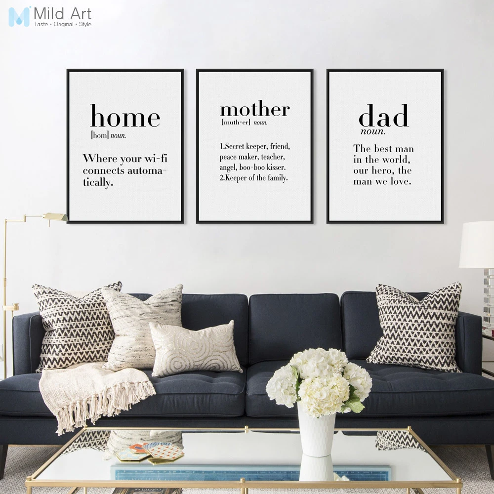 Affiche De Citations D Amour En Noir Et Blanc Affiche D Art Mural De Style Nordique Decoration De Maison Peinture Sur Toile Aliexpress