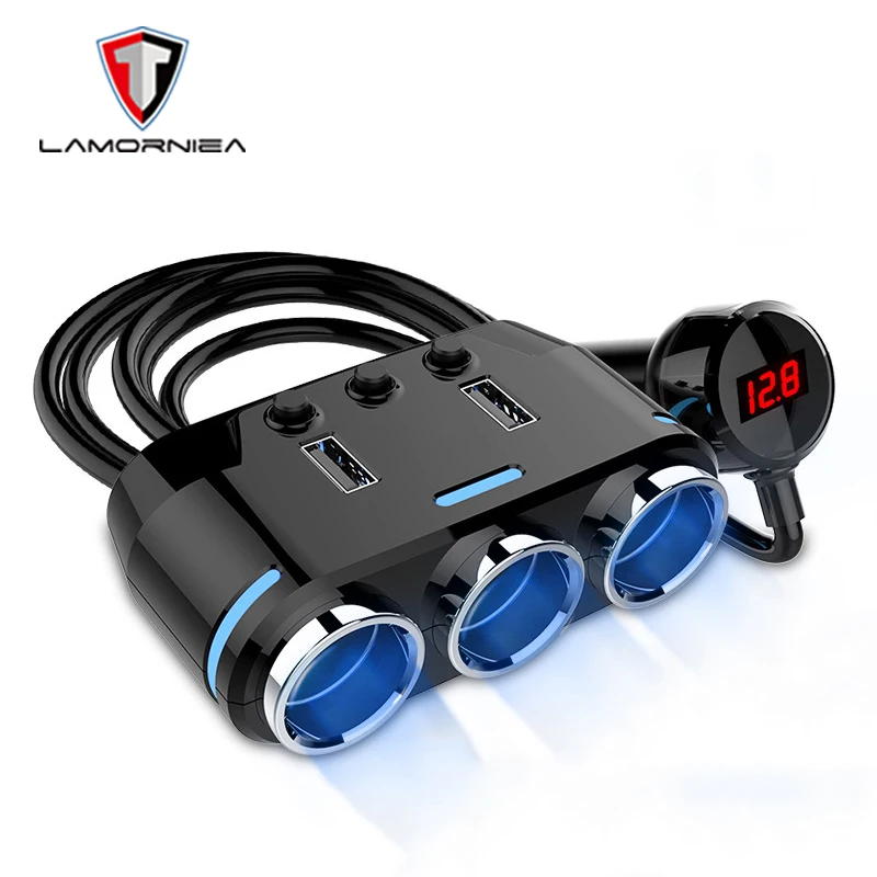 3.1A 5 V двойной зарядное устройство USB с светодиодный Дисплей универсальный телефон автомобильное Зарядное устройство для Xiaomi samsung S8 iPhone X XS Max 8 Plus Tablet
