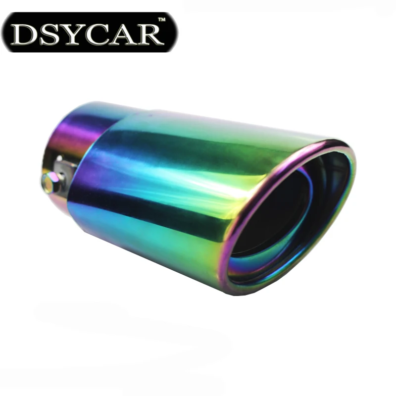 

DSYCAR Universal Stainless Steel Grilled blue Car Tailpipe Exhaust Pipe Muffler Tip Exhaust pipe cover Car styling Modification