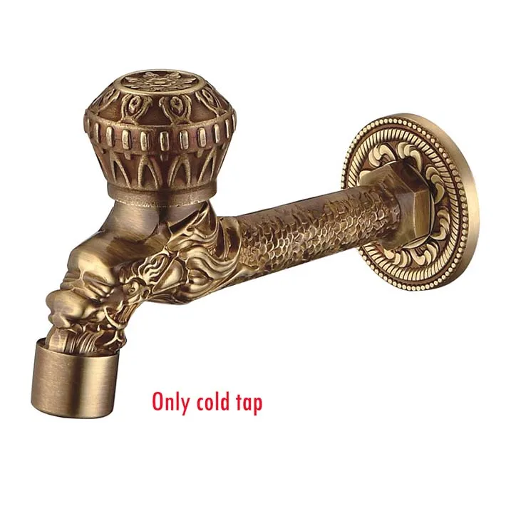 Popular in America Antique bronze Dragon carved tap Animal shape faucet
