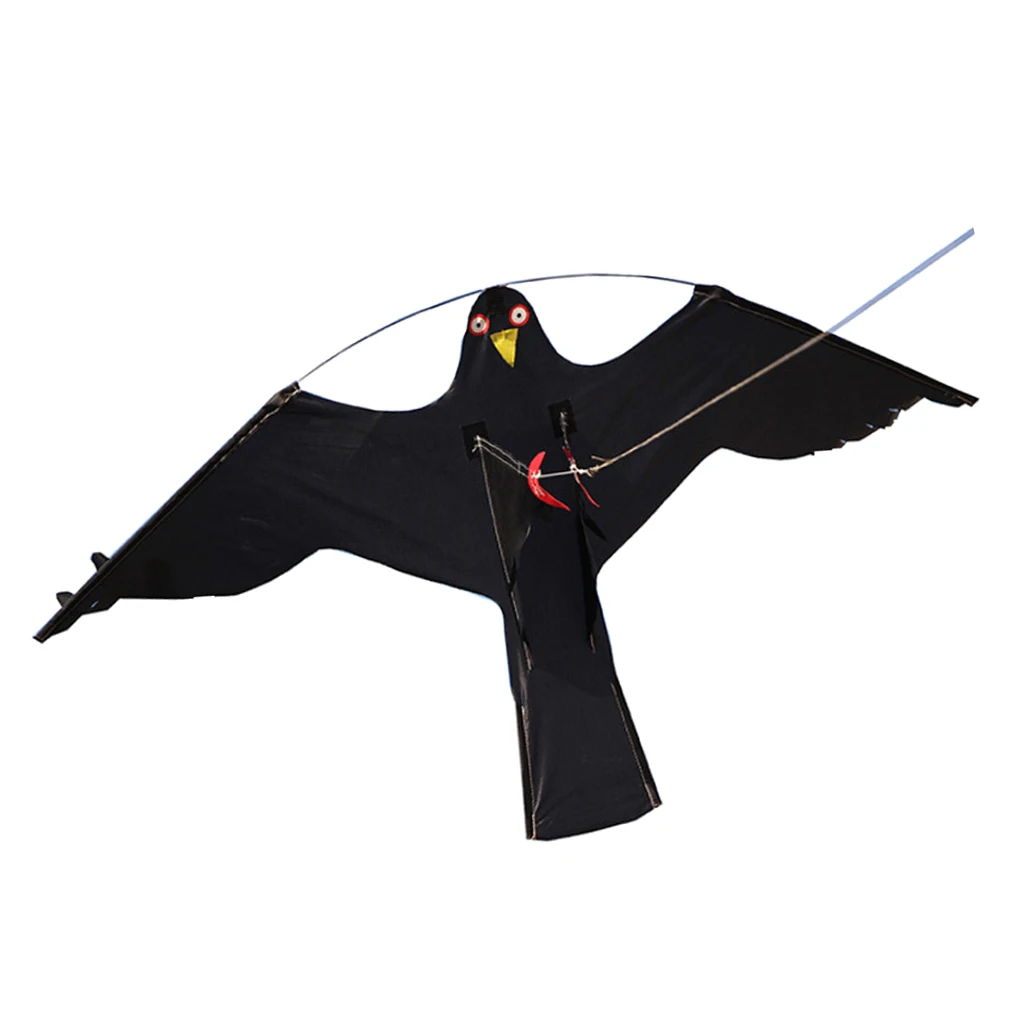 3x Hawk Kite Realistic Flying Bird Decoy Bird Scarer Protect Farmers Crops Kids Kite Toy Windsock Scarecrow Pest Control