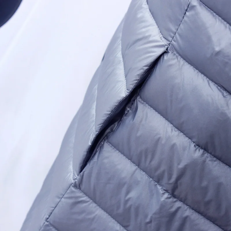 shinteon женский пуховик ультра легкий белый утиный пух легкое длинное пальто с круглым вырезом теплая внутренняя нижняя одежда