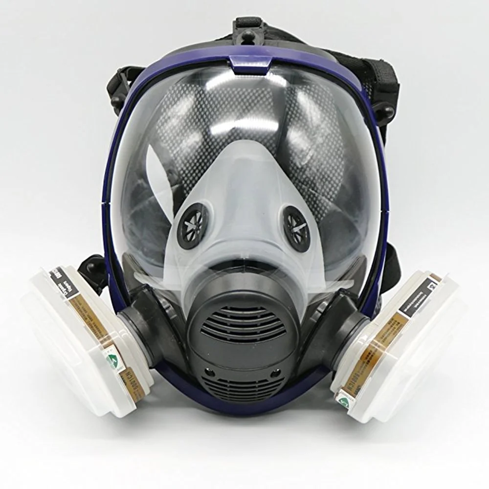 

High Efficiency Protective Full Face Mask 7 Piece Suit Painting Spraying Similar For 6800 Gas Mask Full Facepiece Respirator