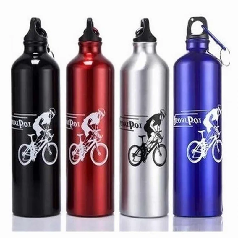 

750ml Aluminum Alloy Water Bottle Portable Mountain Bike Bicycle Water Bottle Outdoor Sports Water Bottle 30AT31