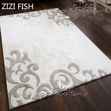 Последний европейский модный ковер, Белый Серый, для гостиной, спальни, Прямоугольный Коврик, акриловые ковры