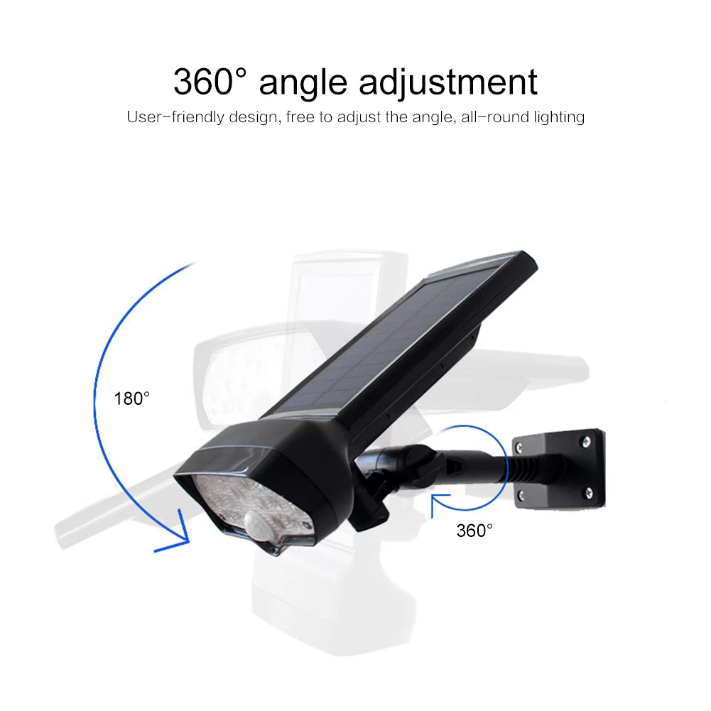 4 шт. Модернизированный Светодиодный Солнечный свет наружное водонепроницаемое освещение Настенный PIR сенсор Солнечный спортивный свет лампа 360 градусов регулировка