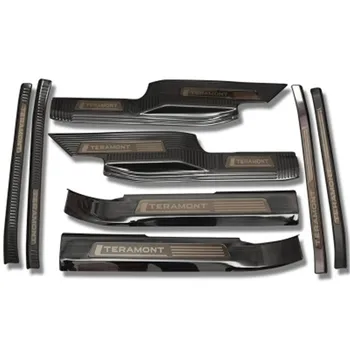 

Car styling stainless steel Scuff Plate/Door Sill Door Sill Rear Bumper Protector Sill for Volkswagen Teramont/Atlas 2017 2018
