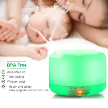 

300ml Essential Oil Diffuser Aroma Aromatherapy Remote Control Night Light Fine Fog Humidifier Household Room Decor Car Accessor