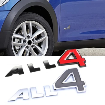 

3D Letter All 4 Car Body Side Logo Sticker Emblem Badge Decals Auto Decoration Fit For MINI Cooper JCW S Car styling Accessories