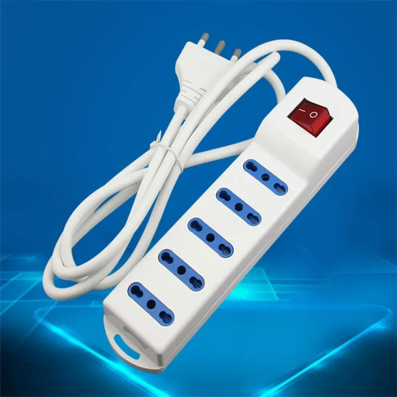 PLYMOTON power Strip Итальянский стандарт 5 розеток переменного тока несколько розеток Защита от перенапряжения расширение 1,5 м разъем