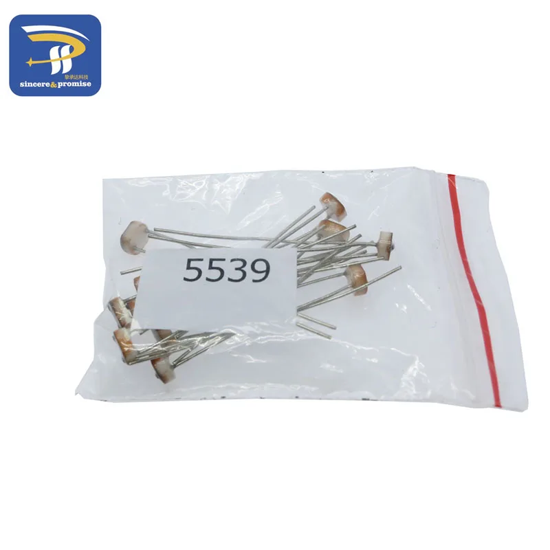 Фоторезистор комплект 5 видов* 10 шт. 5506 5516 5528 5537 5539 комплект светильник зависимый резистор LDR 5 мм Фоторезистор посылка