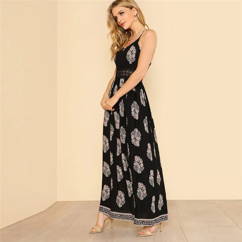 HOT summer dress 2018 beach dress Womens Feather Long Boho Hollow Dress Lady Beach Summer Sundrss Maxi Dress elbise J19#N (2)