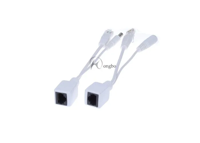 10 пар/лот Мощность Over Ethernet PoE Splitter кабель адаптера Комплект новые белые POE кабеля POE Splitter