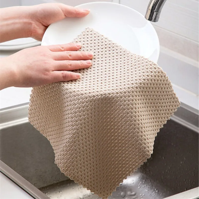 Details about   Kitchen Anti-grease wiping rags Super Absorbent Microfiber Cleaning Cloth 
