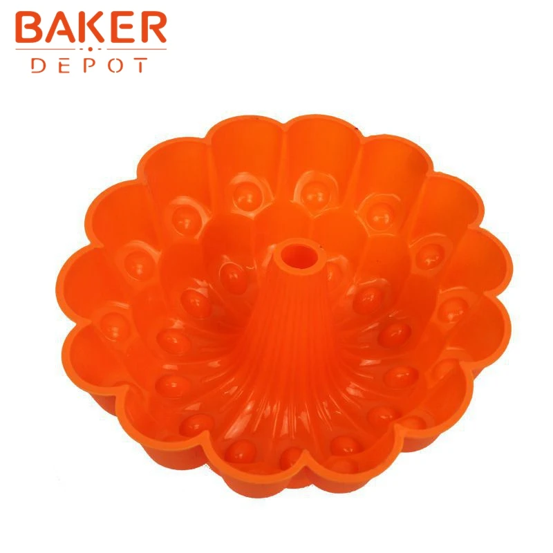 BAKER DEPOT силиконовая форма для торта большой цветок силиконовая форма для торта двойной цветок для хлеба и выпечки легко извлекаемый