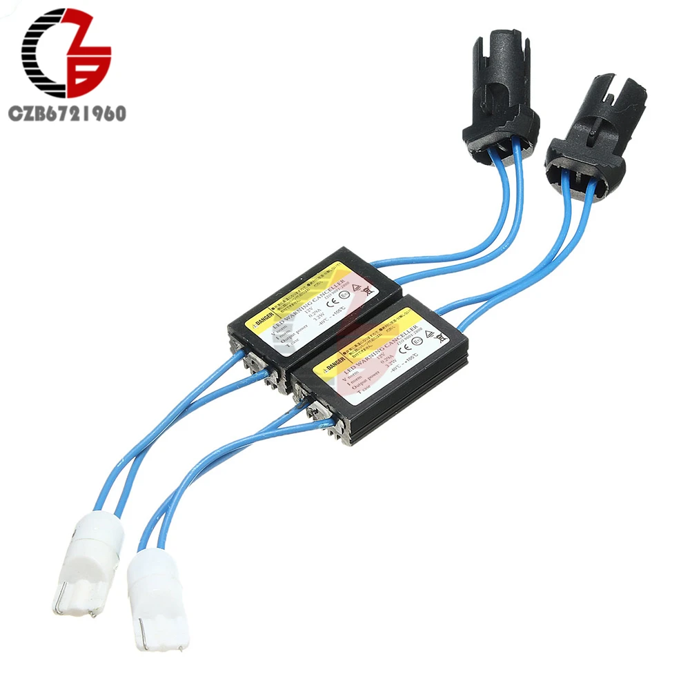 12 В Светодиодная лампа предупреждающая лампочка 501 T10 W5W без Canbus OCB резистор с