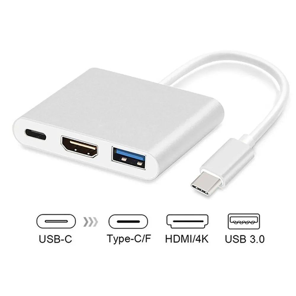 USB-C to 4K HDMI USB C to USB3.0 Port 3 in 1 Type C Converter for MacBook Pro Samsung S8 S9 Pixel Huawei Mate10 _ - AliExpress Mobile