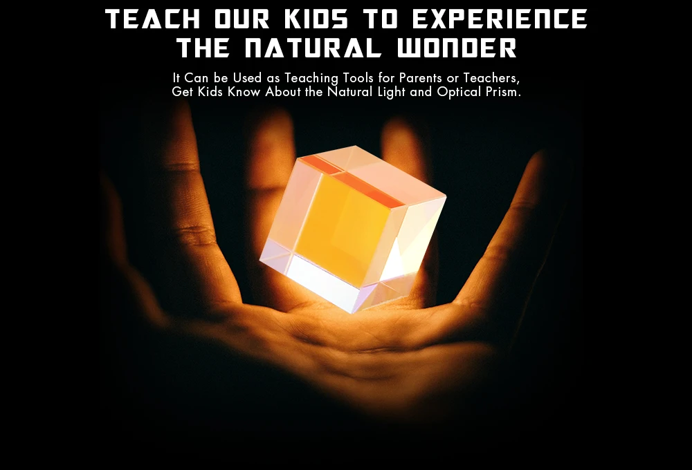 15mm x 15mm Optical Cube Prism Laser Beam Combination Toy