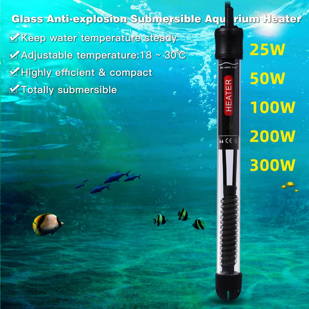 

Aquarium Submersible Fish Tank Automatic Water Heater EU/US Plug Constant Temperature Heating Rod