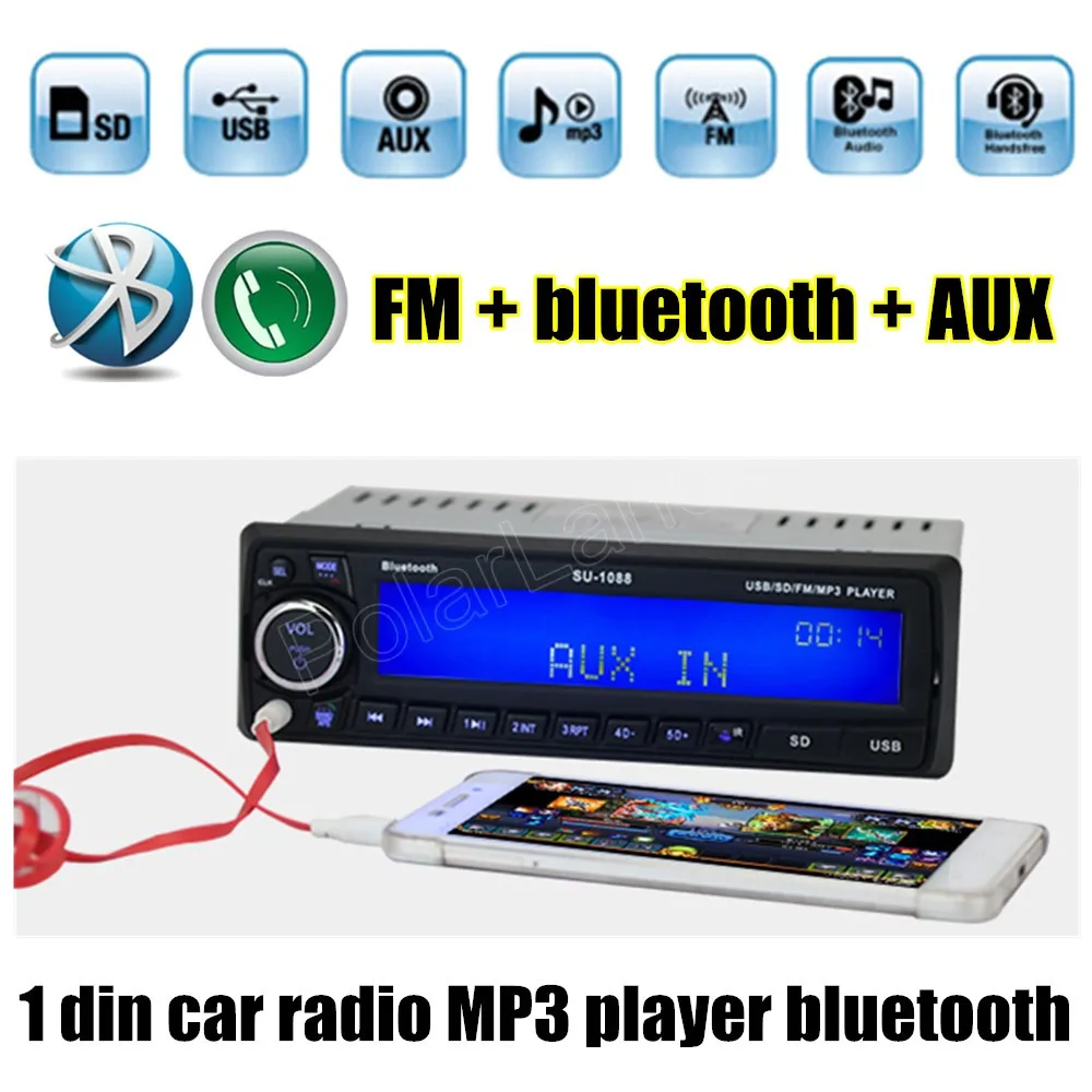 best selling Car Radio Stereo MP3 Player Bluetooth AUX-IN FM USB 1 Din remote control 12V Car Audio Auto handsfree