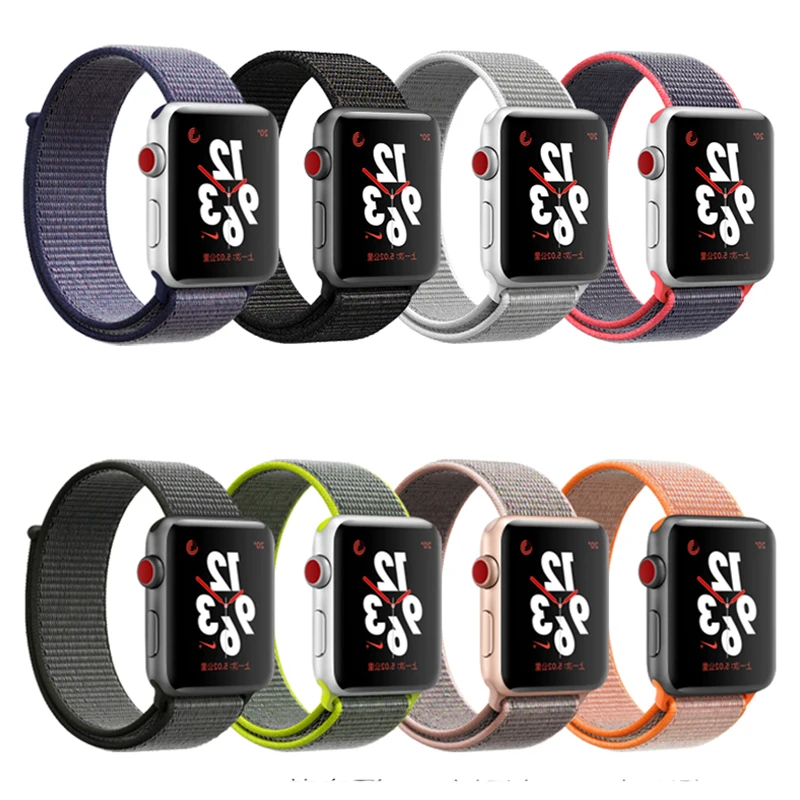 38mm 42mm 40mm 44mm band apple watch series 1, 2, 3, woven nylon band Strap iWatch 4 colorful pattern classic buckle 38mm 42mm 40mm 44mm band apple watch series 1, 2, 3, woven nylon band Strap iWatch 4 colorful pattern classic buckle