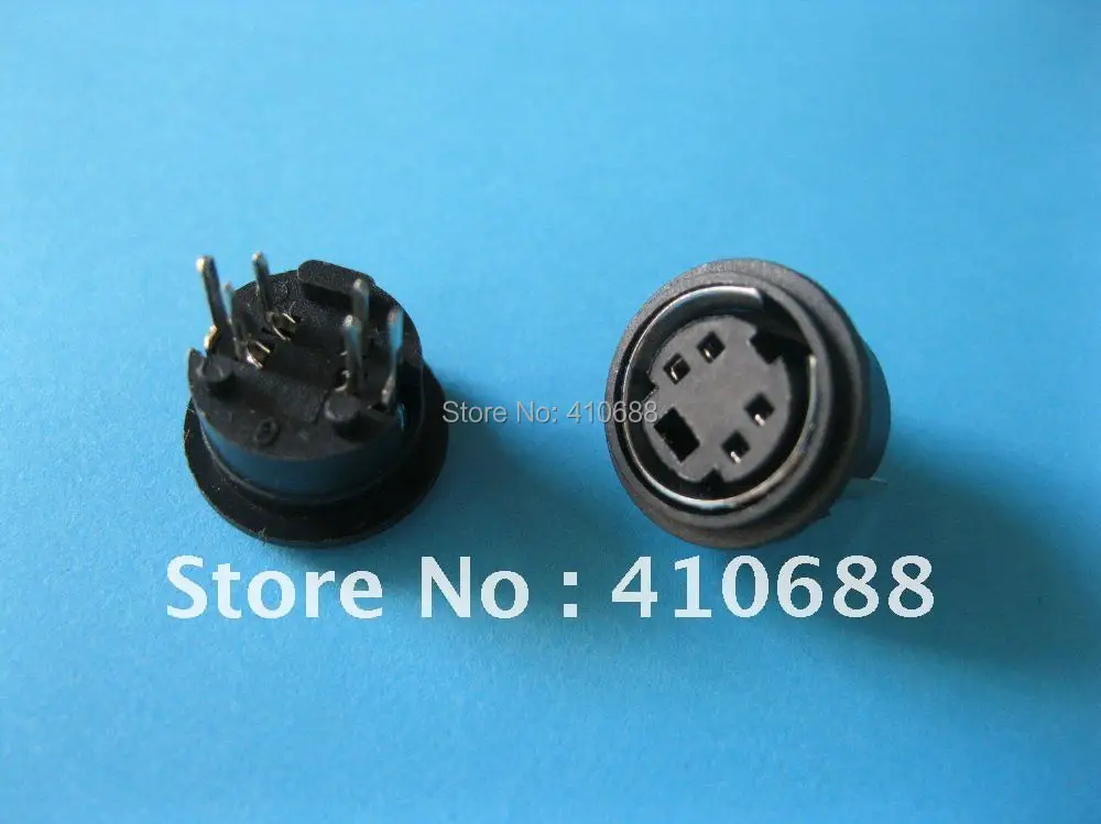 20 Pcs Per Lot Mini 4 Pin Circular DIN Connector Snap and Lock Vertical