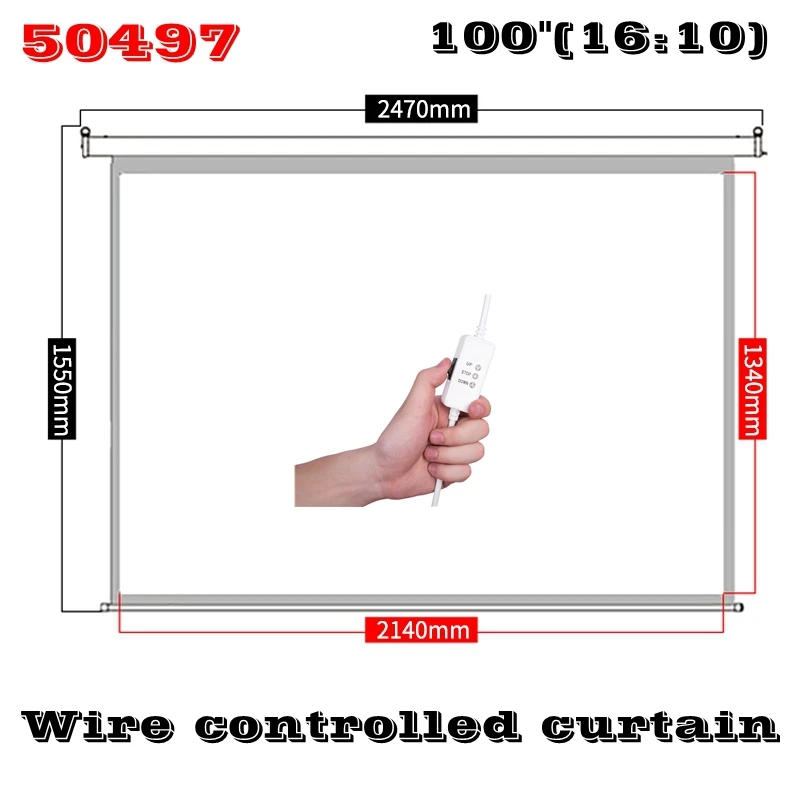Гастроном 50492 10"(4:3) проекция Шторы небольшой Электрический настенный анти-свет Высокое разрешение проектора Шторы для Офис