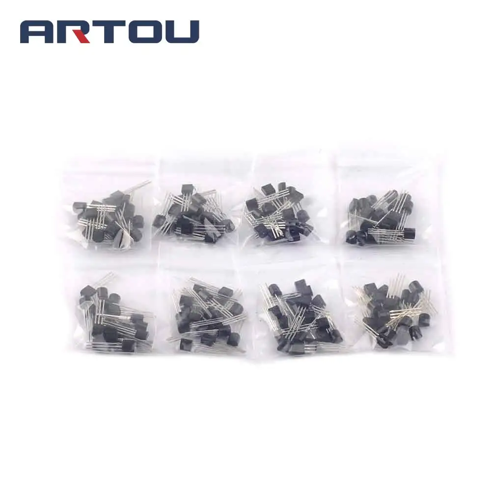 

78L05 TL431A 2N4401 2N4403 2N5401 2N5551 2N3904 2N3906 TO-92 10pcs for one item 80pcs total TO-92 Transistor kit