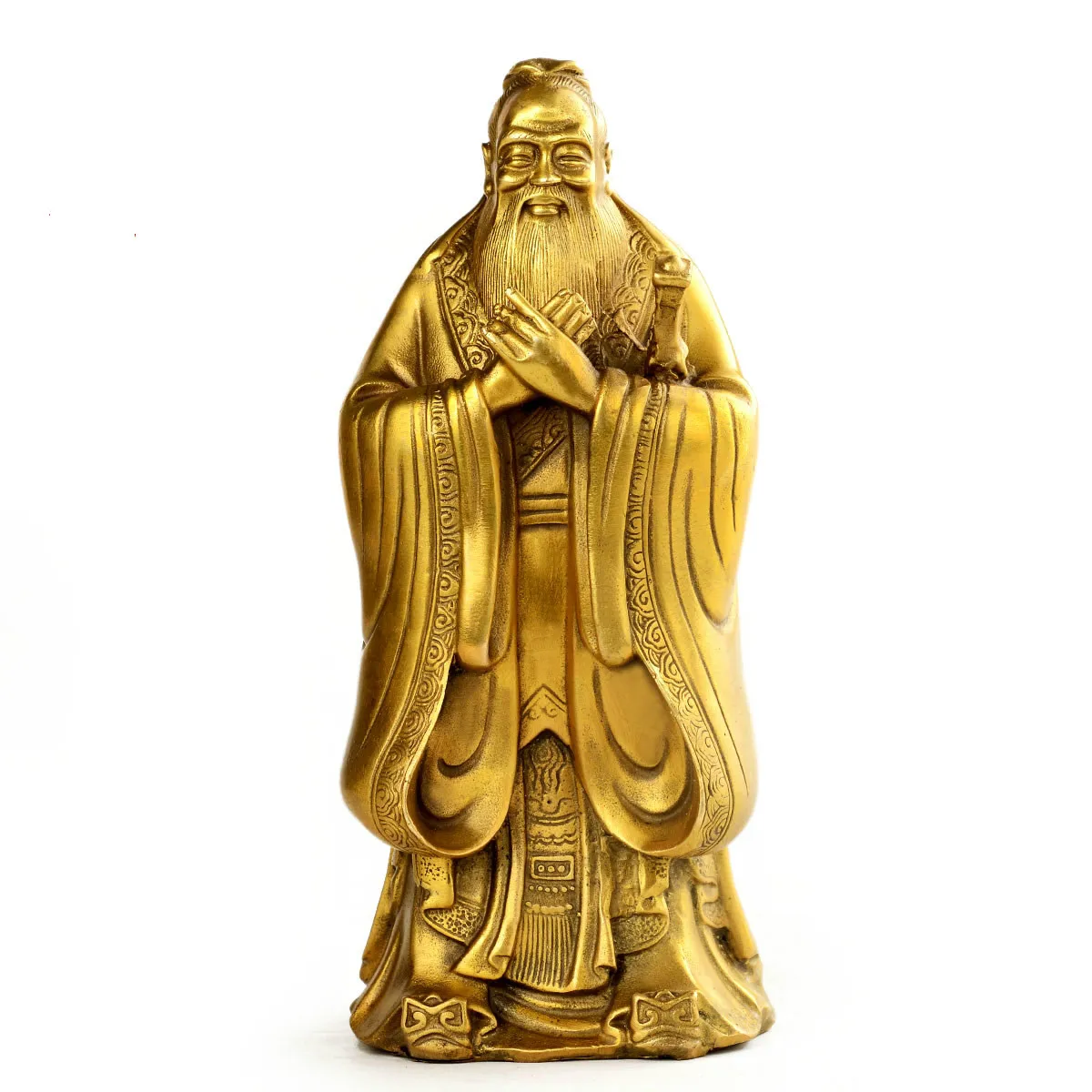 Open Light, Feng Shui, copper statue of Confucius, ornaments, student