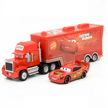 Disney Pixar Cars 2 Toys 2pcs Lightning McQueen Mack Truck The King 1 55 Diecast Metal