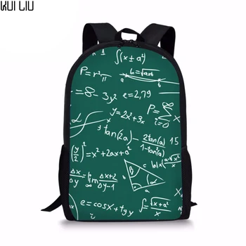 

Customized 17 Inch Math Formula Backpack For Children Girls Boys Teenage School Backpacks Women 2018 Bagpack Rucksack Sac a dos