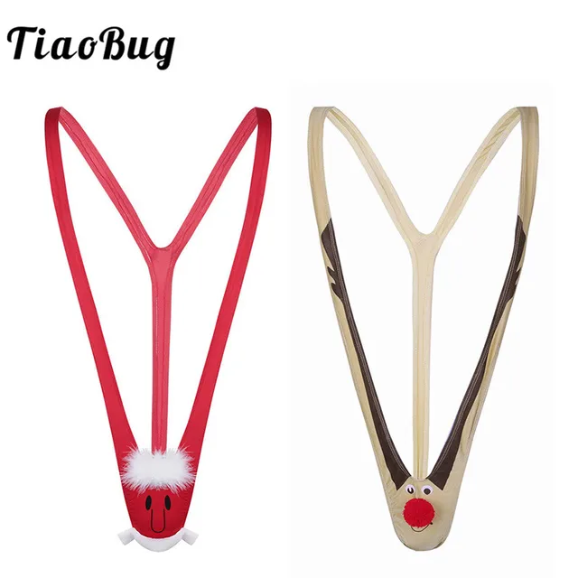 TiaoBug Mens Lingerie Novelty Sexy Mankini Thong Funny Men Borat for