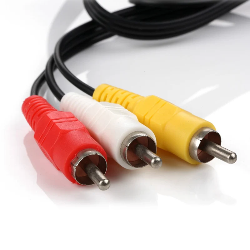 Новый 2 0 м RCA ТВ кабель AV ведущий звук видео для Sony Playstation 3 PS2 PS3 XR649|Кабели передачи
