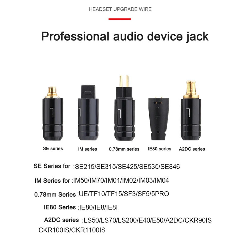  Earphone Cable MMCX for Shure SE215 SE535 for Sennheiser IE80 IE8 IE8I W4r TF10 A2DC IM50 Cks1100is