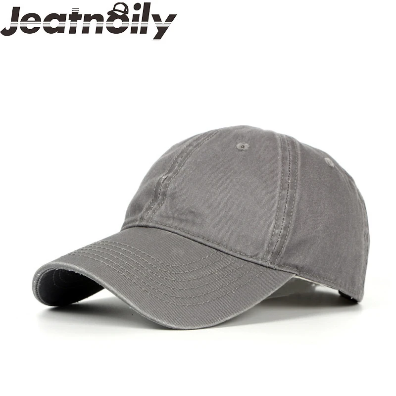 

[JEATNOILY] New Fashion Washed Cotton Quality Solid Color Baseball Cap For Men Women Sun Hat Simple Outdoor Sun Hats