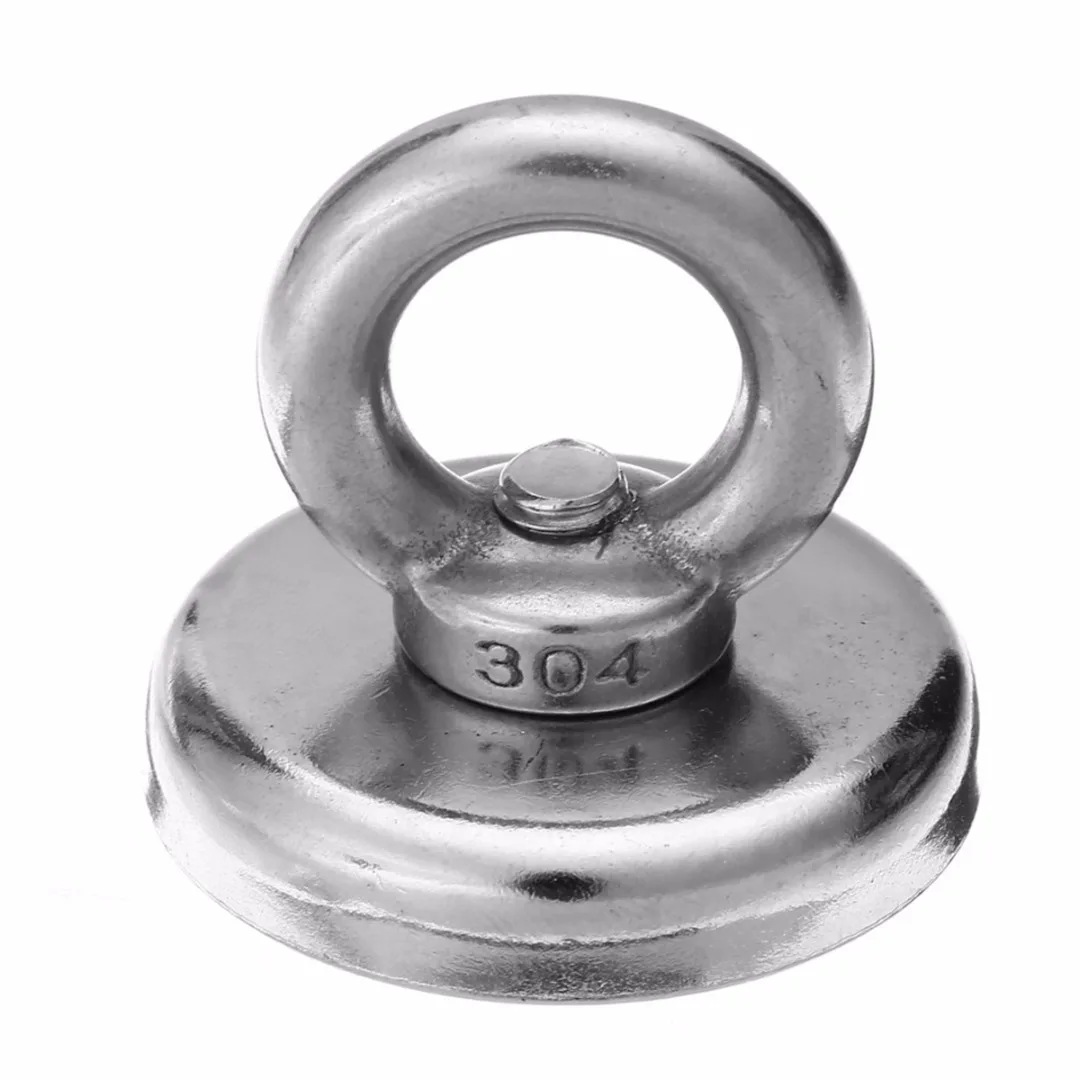 

1pc Durable Recovery Magnet Hook Strong Detector Magnets For Sea Fishing Diving Treasure Hunting Keys Recovering 48*40mm