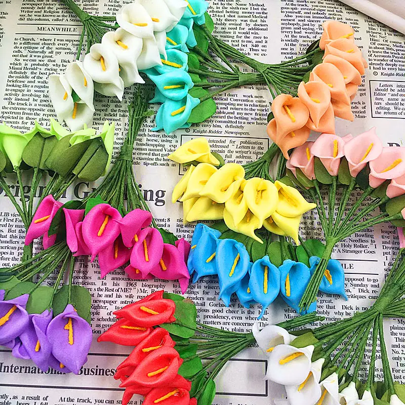 144 шт. (2 5 см/a) искусственные из ПЭ пены calla цветы лилии/Свадебное Украшение коробки