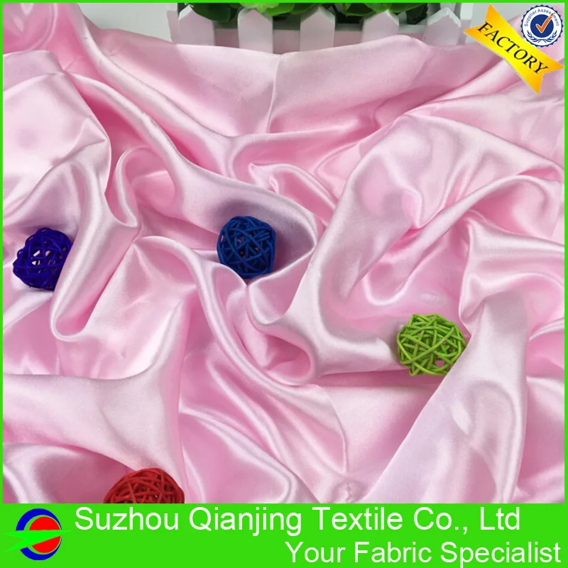 

Factory Directly Wholesale Hot Sale Shiny Pink Satin Fabric