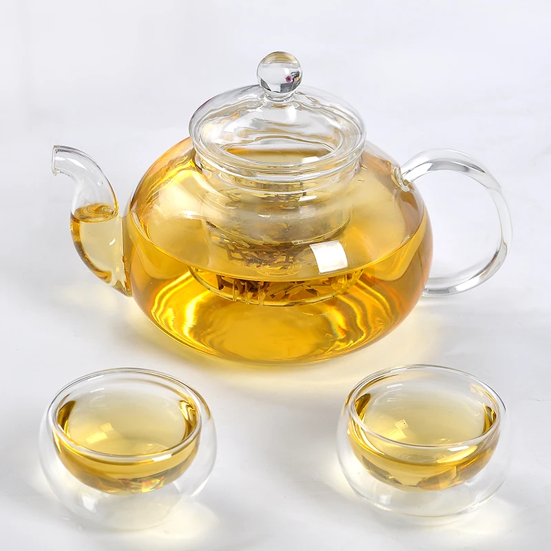 Tea set glass flower pot herbal tea set,free shippingin Coffee & Tea