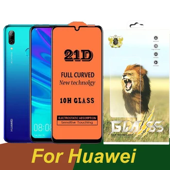 

100pcs Full Cover 21D Tempered Glass For Huawei P40 Lite E P30 Mate 30 20 Nova 7i Y7 Prime P Smart Guard Film With New Package