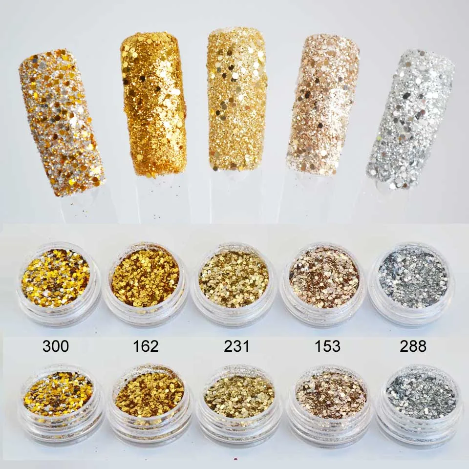 

Mix Gold Sequins for Nail Dust Shine Spangles for Nails Glitter Powder Glitters on Nails Tinsel for Nails Glitter SF2024