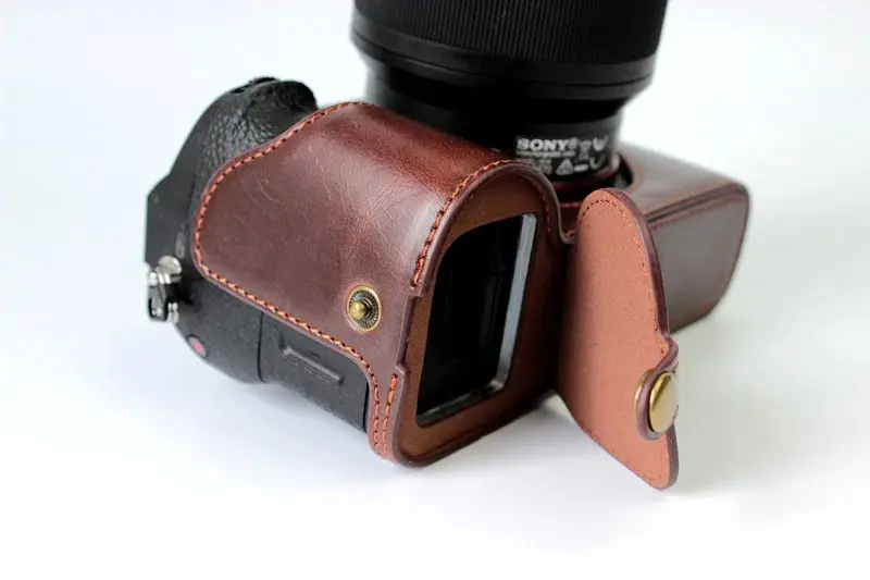 Fashional Camera Bag Bottom Case For Sony ILCE 7M2 A7II A7 II A7R II PU