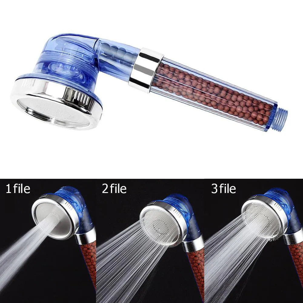 

Shower Faucet Water Saving Hand Large Rainfall Filter High Turbo Pressure Shower Head With Filter Beads Bath Tap 19MAY17