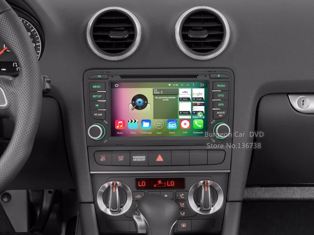 Clearance Octa Core 4GB RAM Android 8.0 Car DVD Player for Audi A3 S3 RS3 2003-2011 Car Radio GPS Navigation With 32GB ROM Bluetooth 4