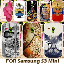 Pintura de plástico duro case para samsung galaxy siii mini i8190 s3 mini 8190 4.0 pulgadas Del Teléfono Celular de la Cubierta Protectora de La Manga Capa Párr