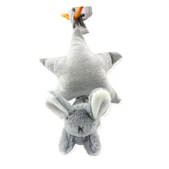 

Baby Lathe Hanging Ring Rabbit Rattle Crib Plush Bell Infant Stroller Hanging Toys Stuffed Doll New