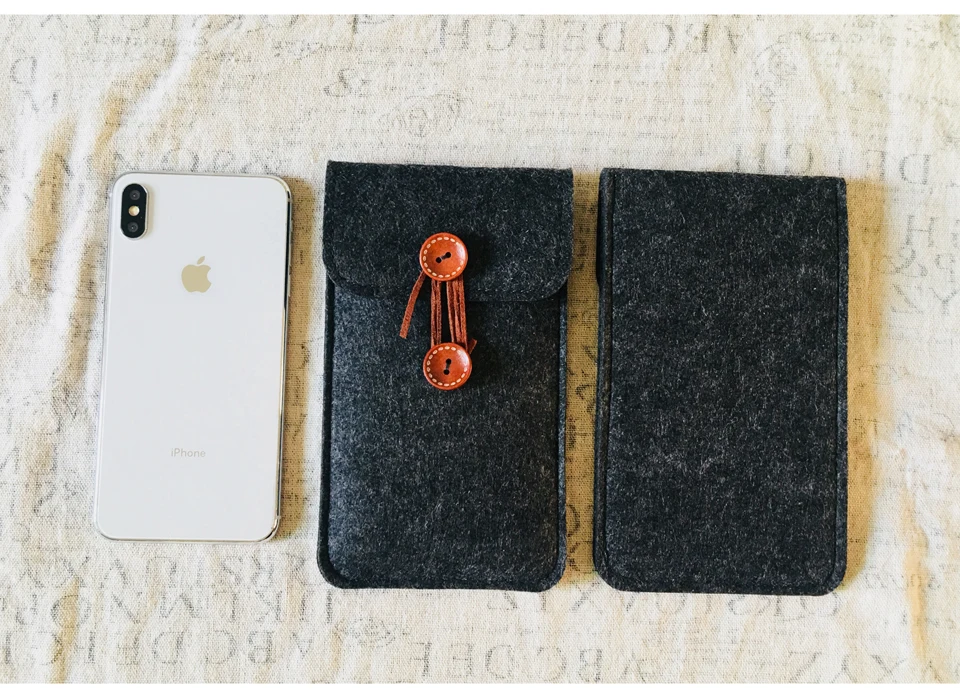 Handmade Wool Felt Phone Case Wallet Bag For iPhone X XS XS MAX Mobilephone Pouch Sleeve Bag Cover For Apple iPhone XR 6.1" Case iphone 7 cover